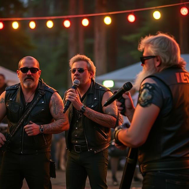 Bikers Singing Karaoke